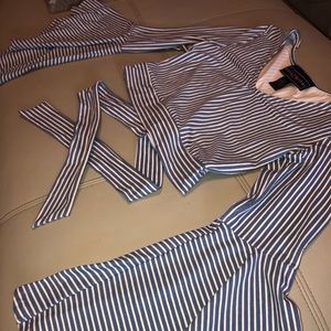 Wrap Tie Front Crop Top